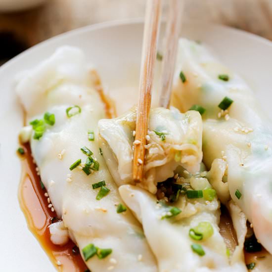 Cheung Fun (Steamed Rice Noodles)