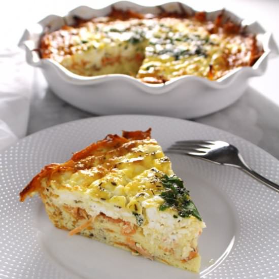 Herb Quiche with Sweet Potato Crust