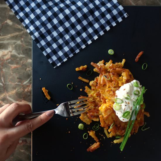 Jalapeno Mac & Cheese Latkes