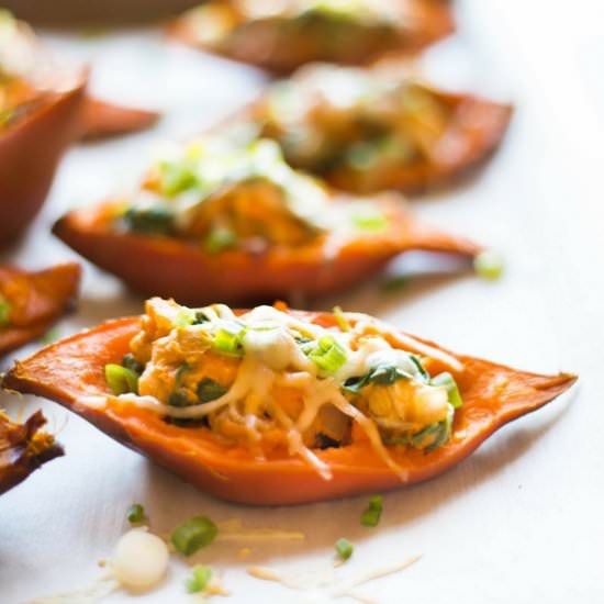 Healthy Baked Sweet Potato Skins