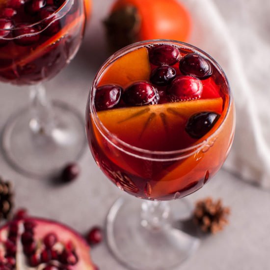 Pomegranate and Persimmon Sangria