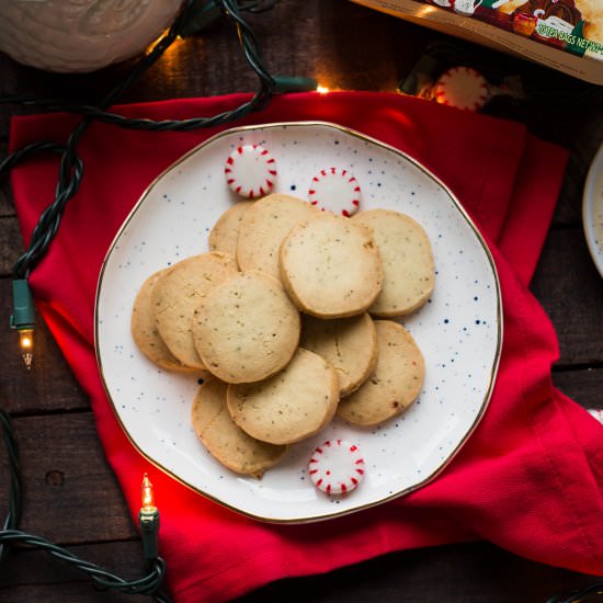 Peppermint Tea Shortbread Cookies