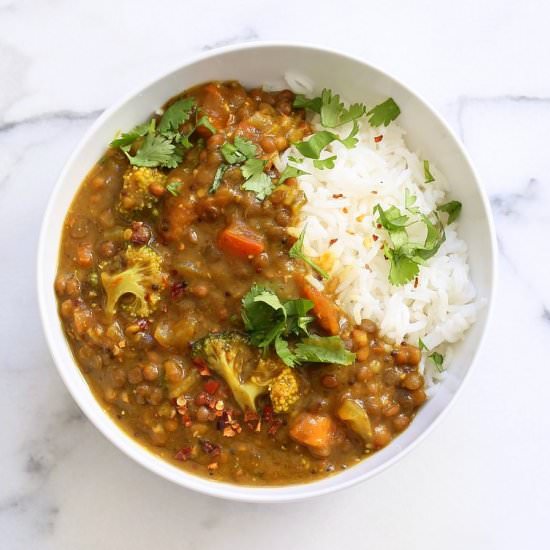 Lentil Broccoli Fenugreek Soup