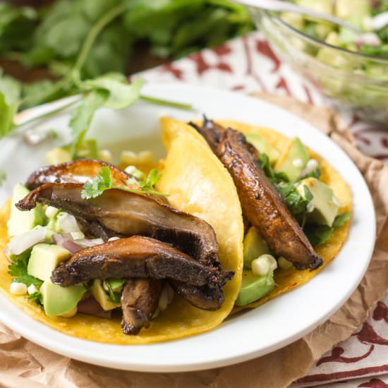 Beer Marinated Portobello Tacos