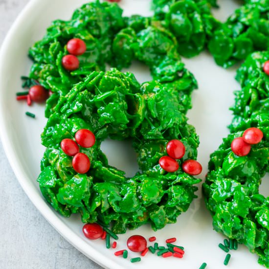 Christmas Wreath Cookies
