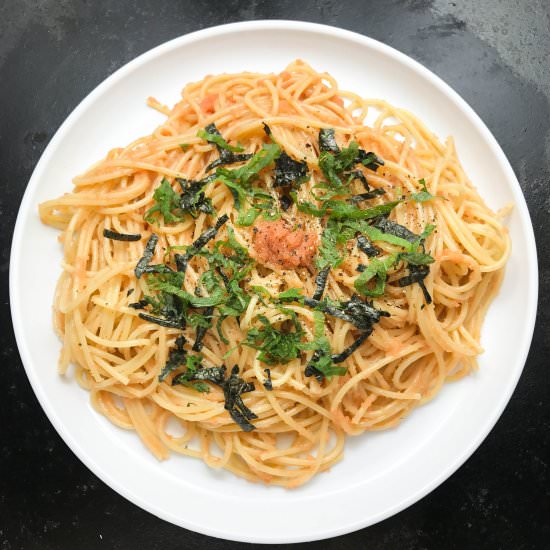 Mentaiko Pasta with Shiso