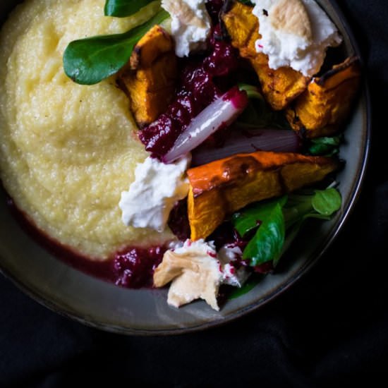 Creamy polenta & smoked Burrata