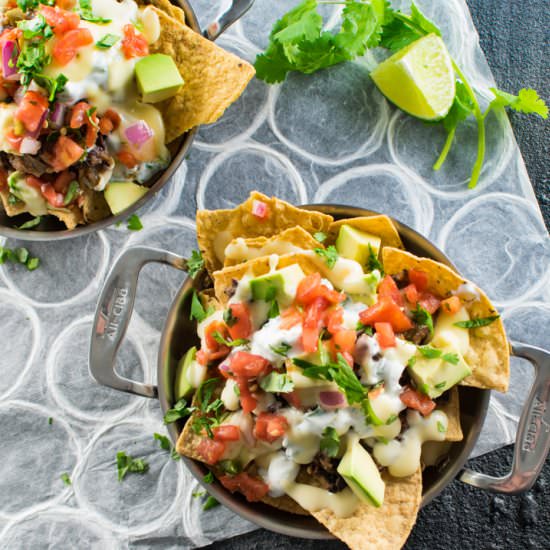 Cheesy Black Bean Nachos