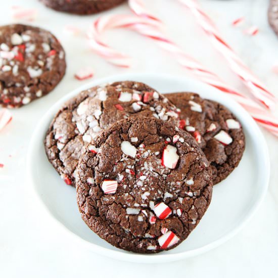 Chocolate Peppermint Crunch Cookies
