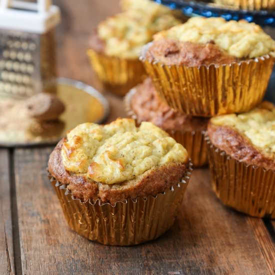 Holiday Carrot Cheesecake Muffins