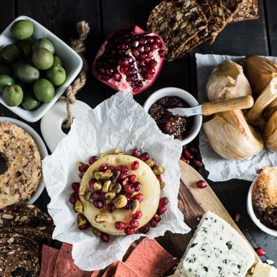 Pomegranate Baked Brie
