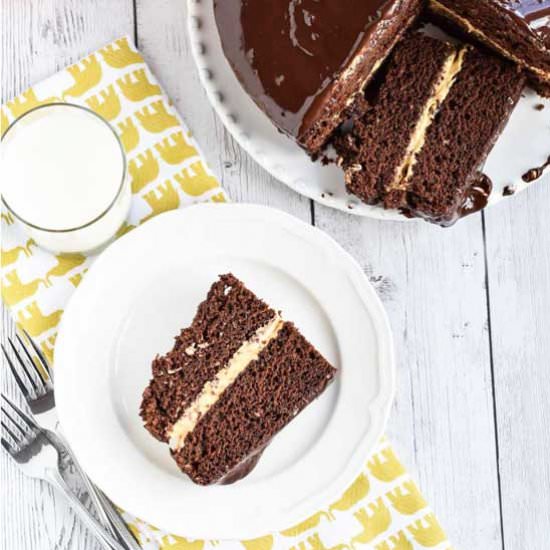 Chocolate Cake with Pumpkin Filling
