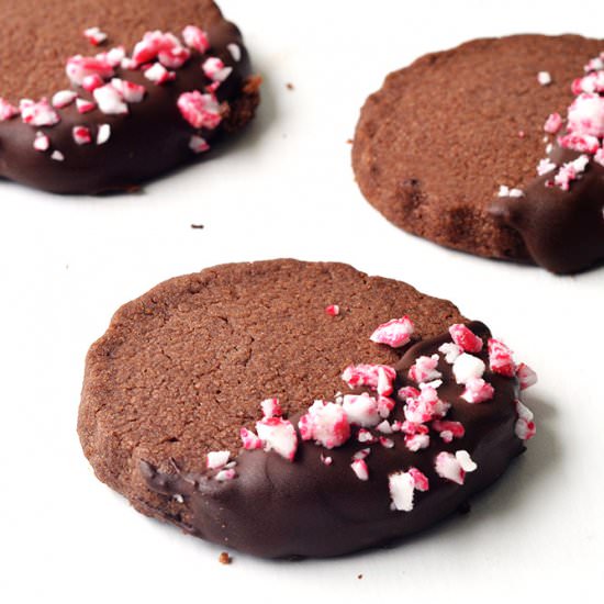 Peppermint Chocolate Shortbread