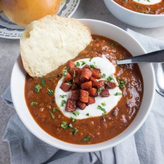 Spicy Chorizo Bean Soup