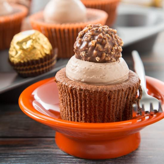 Chocolate Nutella Chiffon Cupcakes