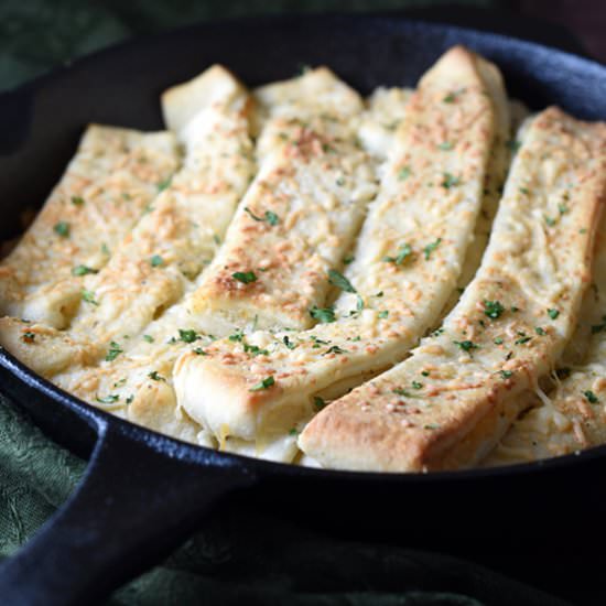 Cheater Skillet Breadsticks