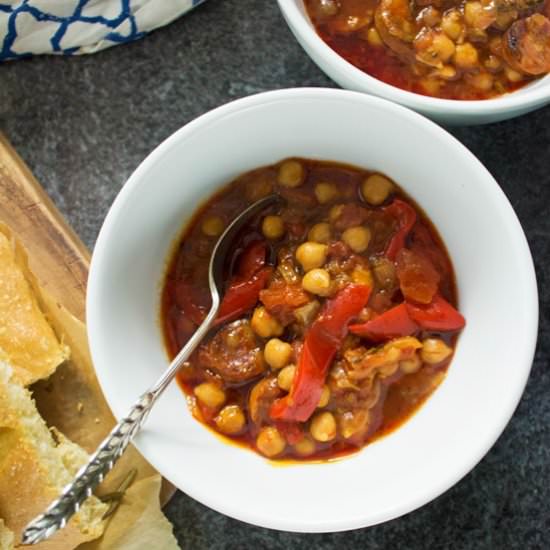 One Pot Chorizo & Chickpea Stew