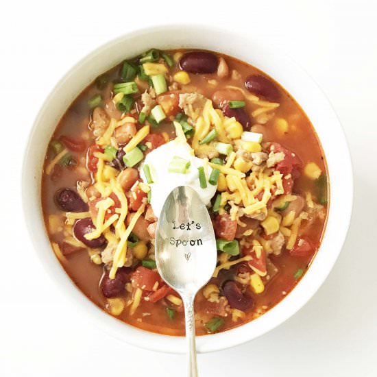 Healthified Turkey Taco Soup