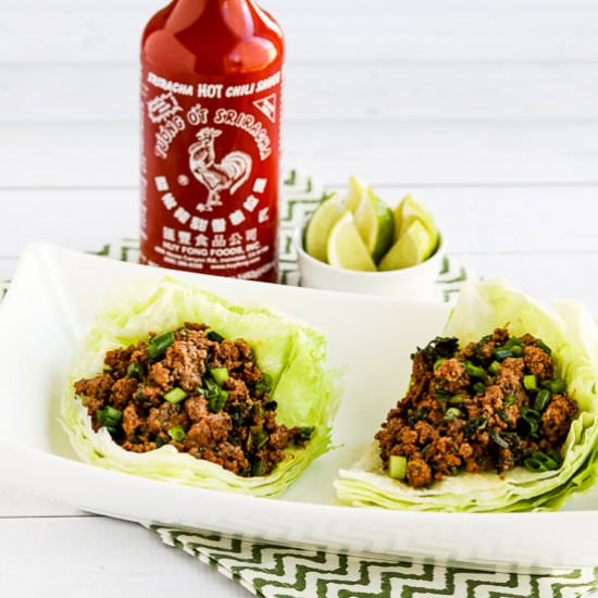 Low-Carb Sriracha Beef Lettuce Wrap