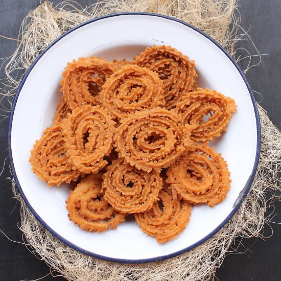 Rice Flour Chakris or Muruku