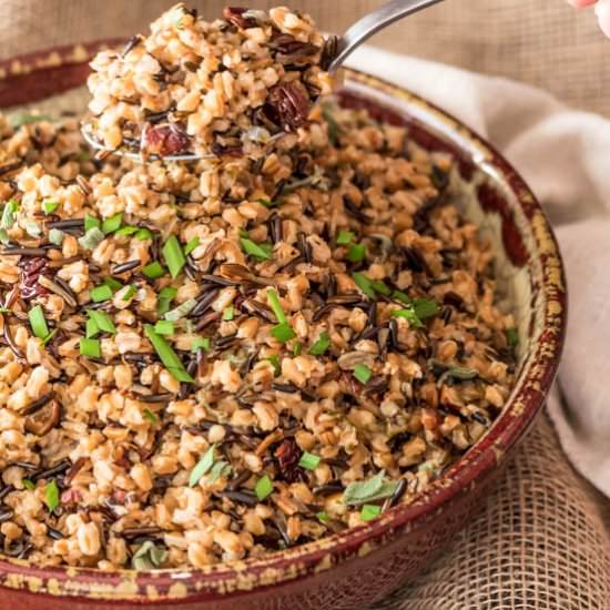 Wild Rice and Farro Pilaf