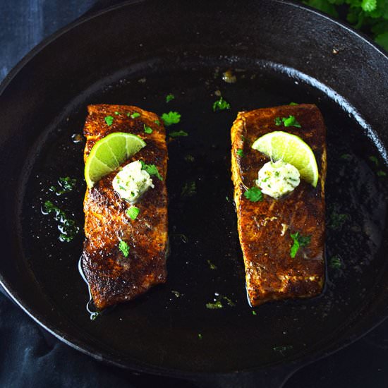 Blackened Salmon with Cilantro