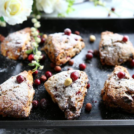 Kefir Einkorn Scones with Cranberry