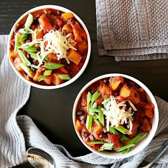 Butternut Squash Black Bean Chili