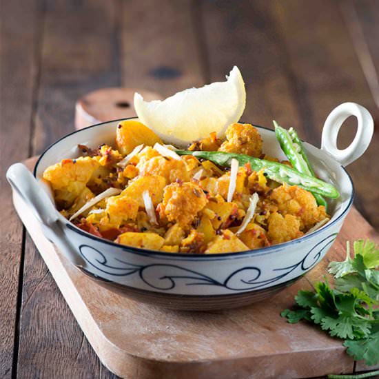 Achari Cauliflower and Potato