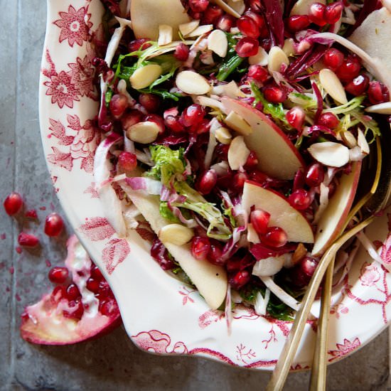 Apple & Pomegranate Frisee Salad