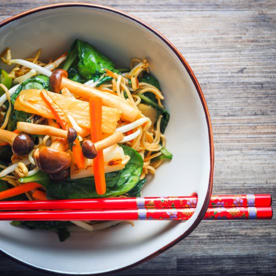 Mushroom Chow Mein