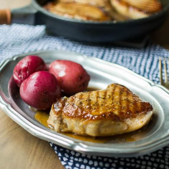 Apple Cider Glazed Pork Chops