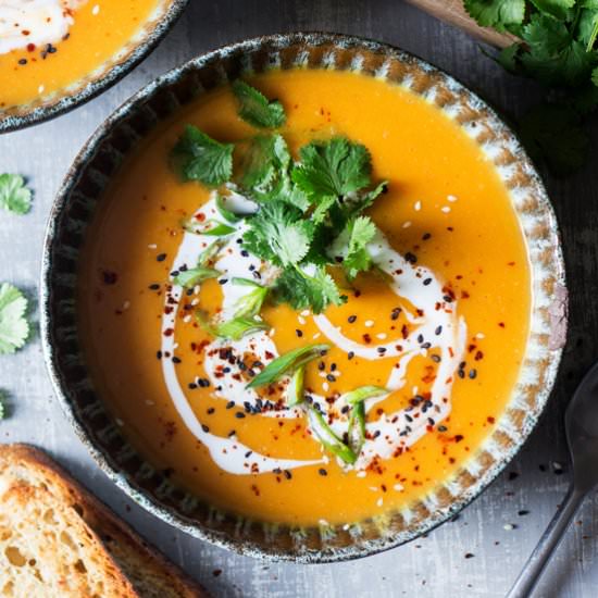 Miso Pumpkin Soup (V, GF)