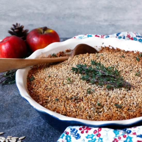 Savoury Celeriac Apple Crumble