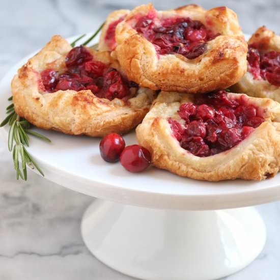 Cranberry Brie Pastry Puffs
