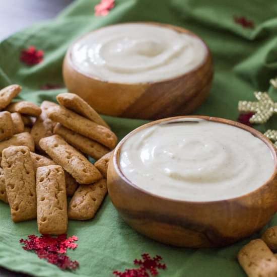 Eggnog Dip with Graham Sticks