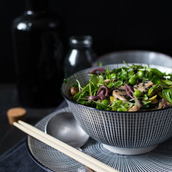 Veg Stir Fry with Black Noodles