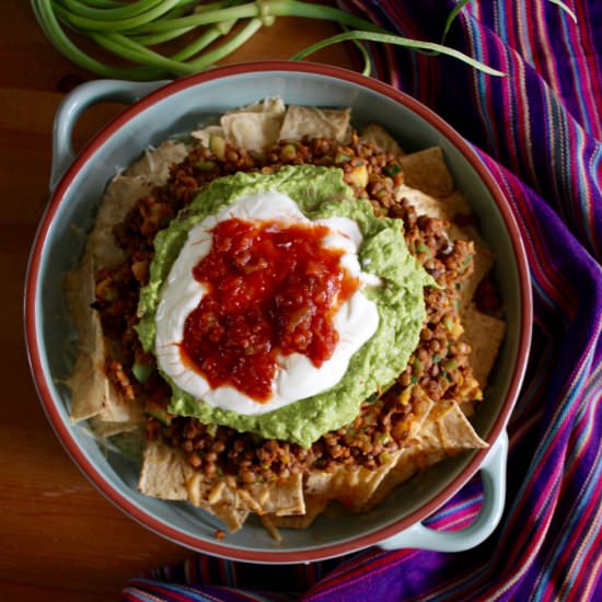 Refried Lentils with Garlic Scapes