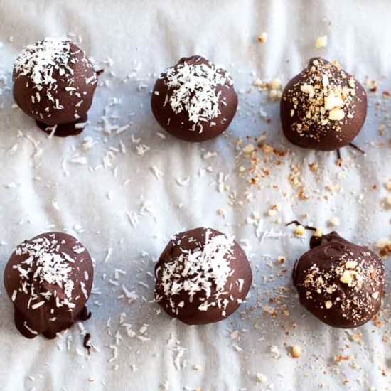 Roasted Almond Chocolate Truffles