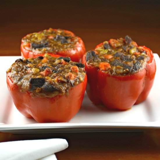 Lentil Short Rib Stuffed Peppers