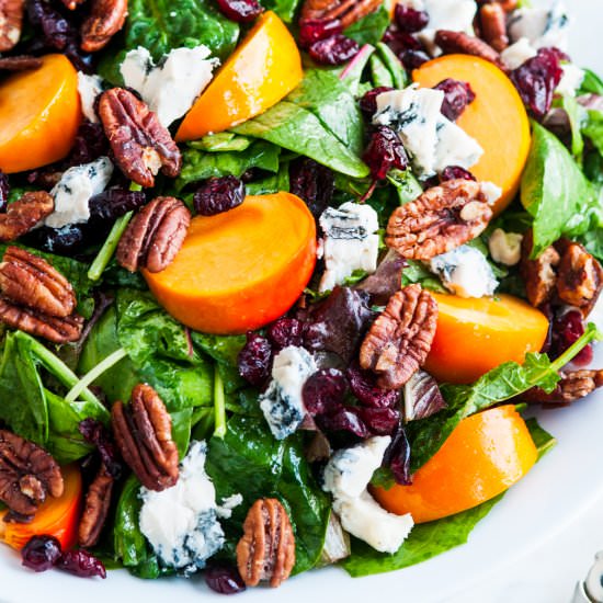 Candied Pecan Persimmon Salad