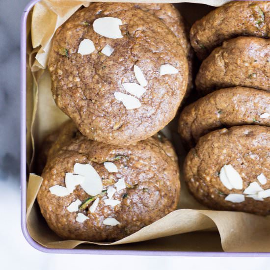 Flourless Almond Zucchini Cookies
