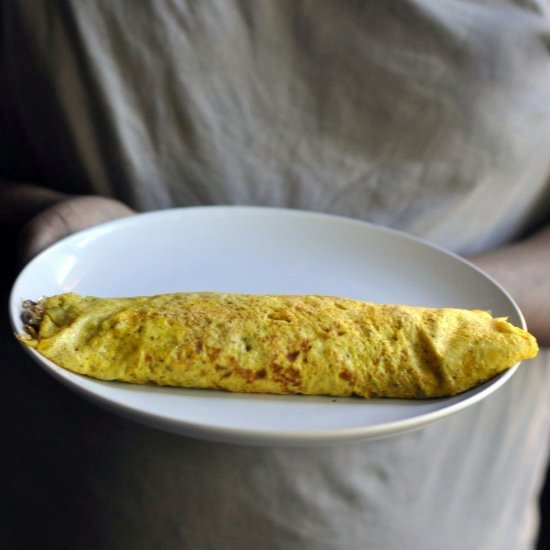 Asparagus And Mushroom Omelet Roll