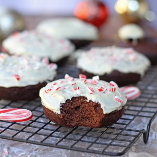 Peppermint Hot Chocolate Donuts