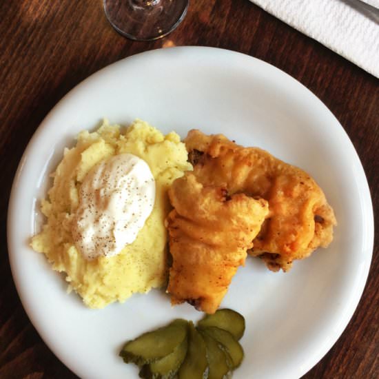 Crispy Fried Fish & Mashed Potatoes
