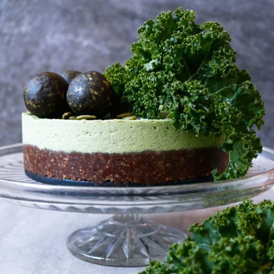 Kale Chocolate Vegan Cheesecake