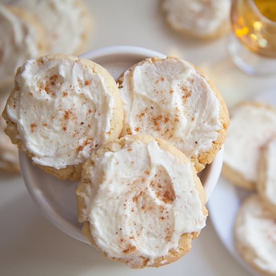 Brandy Spiked Eggnog Cookies