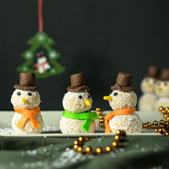 Xmas Truffle Snowmen