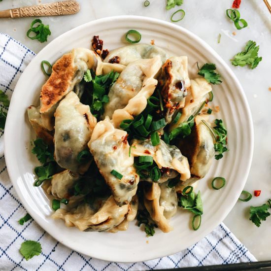 Mushroom and Spring Onion Dumplings