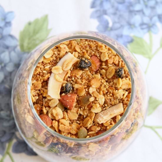 Almond Butter Quinoa Granola
